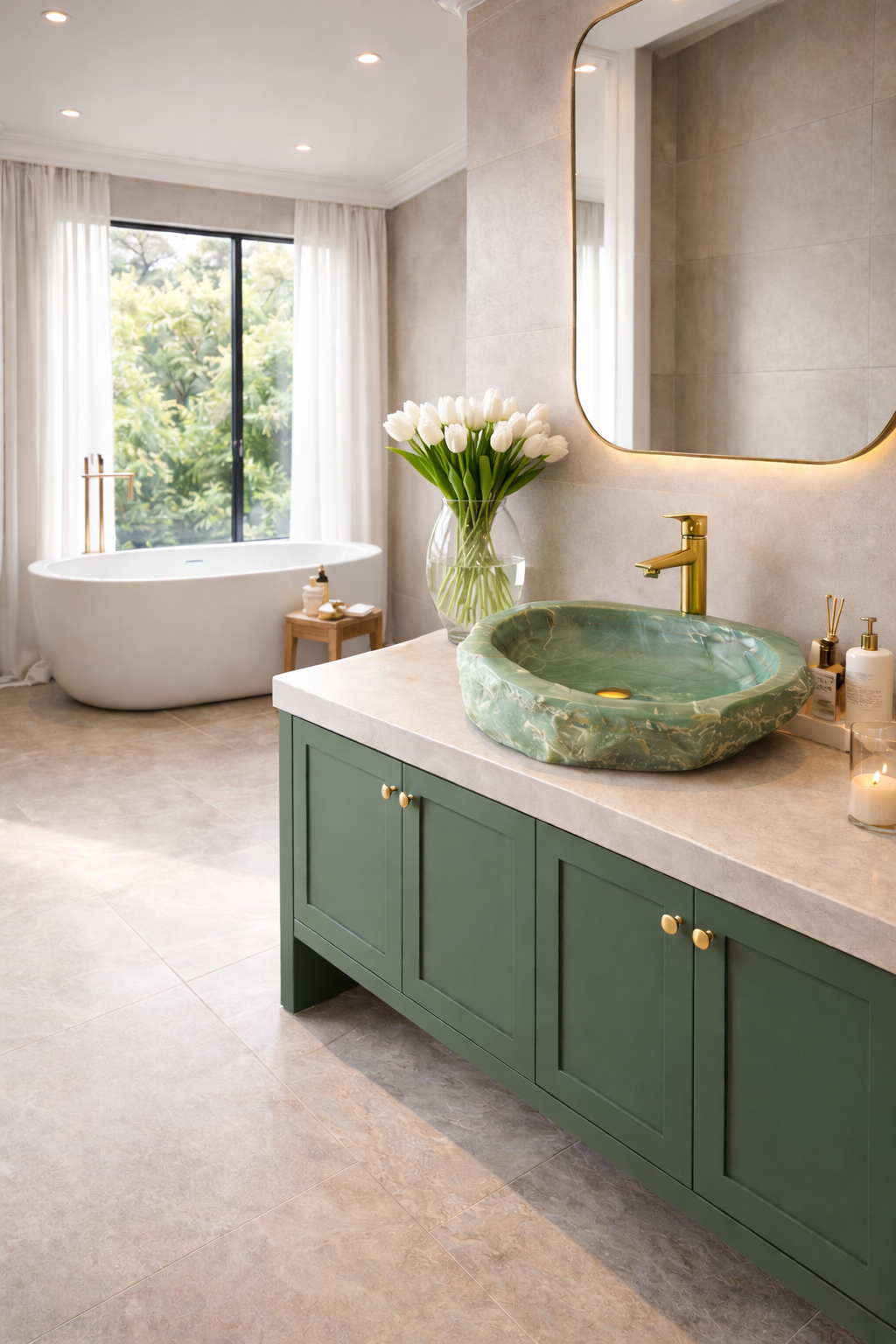 Green Quartz Sink